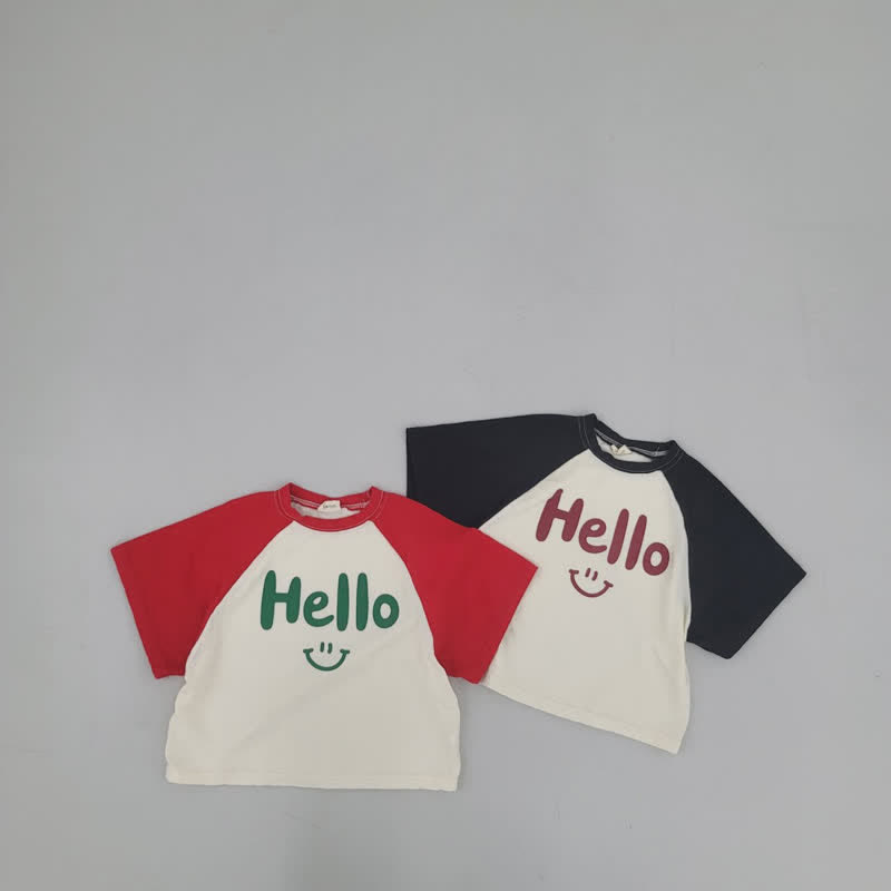 HELLO Toddler Smiley Face Loose Tee