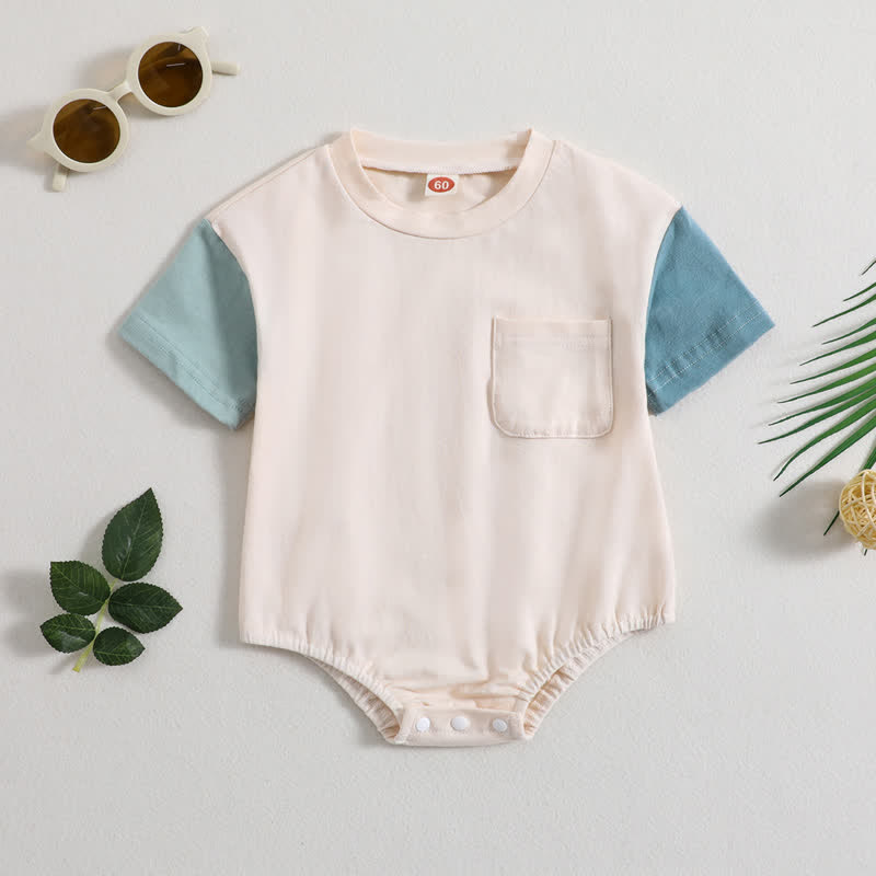 Baby Contrast Sleeve Newborn Bodysuit