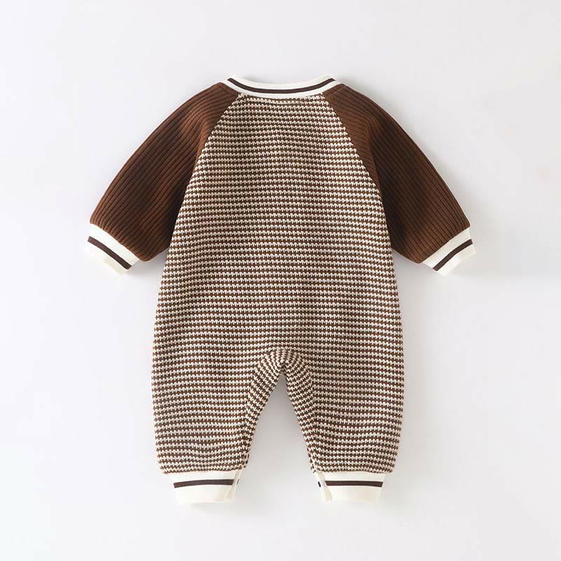 Baby Boy Plaid Bear Romper