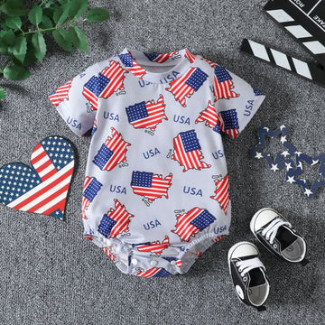 USA Baby Flag Newborn Bodysuit