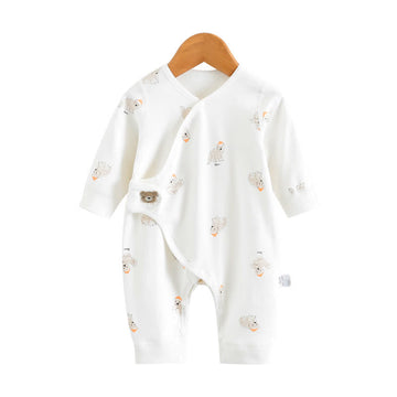 Baby Polar Bear Newborn Seamless Romper in White