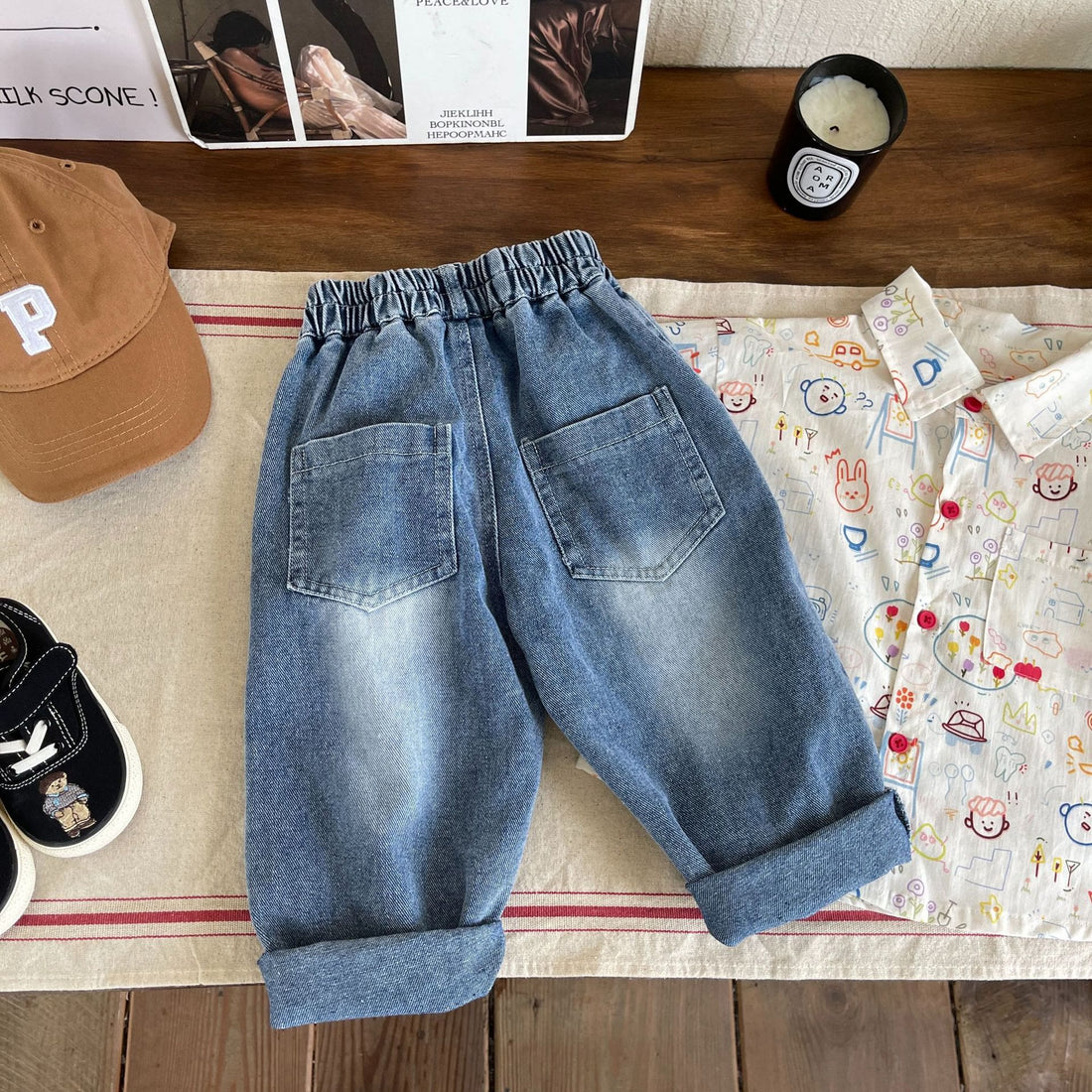 Toddler Patch Ripped Denim Pants