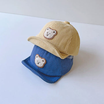 Baby Patch Bear Corduroy Peaked Cap