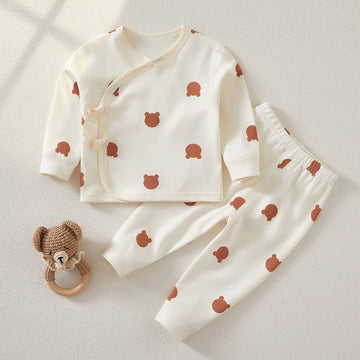 Baby Bear Newborn Kimono Pajamas Set