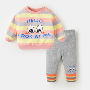 HELLO LOOK AT ME Baby Striped Set