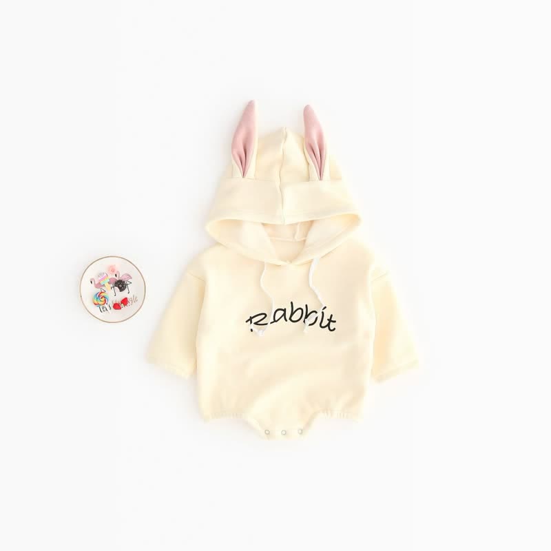 RABBIT Baby Casual Hooded Bodysuit