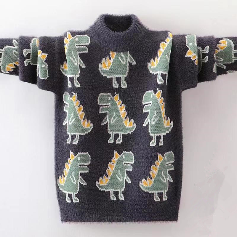 Toddler Thermal Fuzzy Dinosaur Warm Sweater