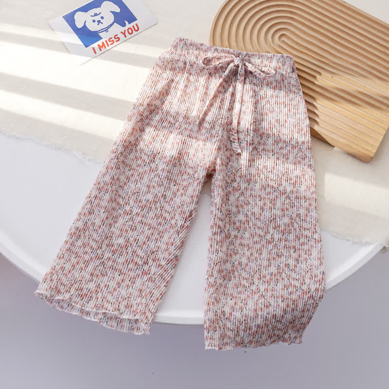 Toddler Girl Floral Wide Leg Pants