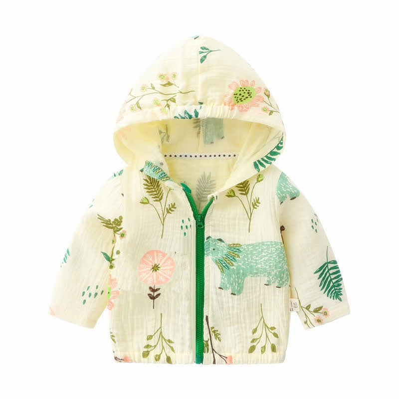 Baby Toddler Breathable Crinkle Hooded Jacket