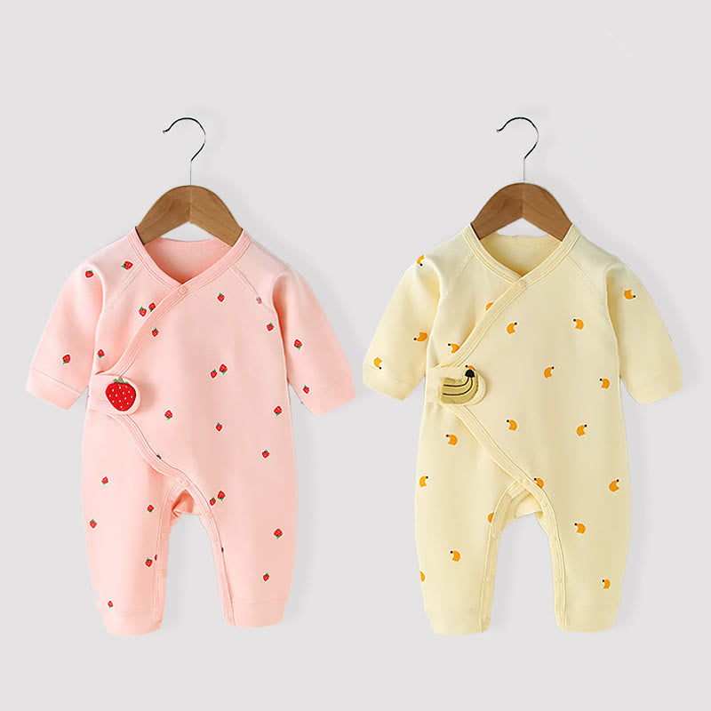 Newborn Baby Fruit Kimono Romper