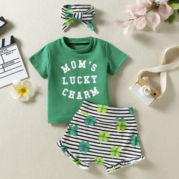 MOMMY'S LUCKY CHARM Baby Clover 3 Pieces Set