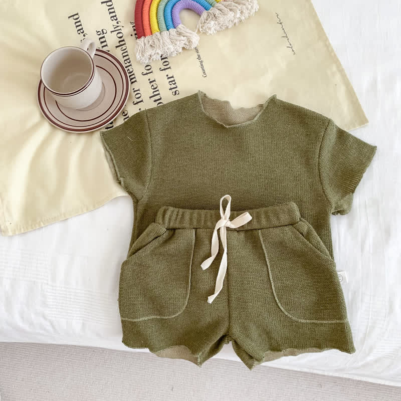 Baby Loose Tee and Drawstring Shorts Set