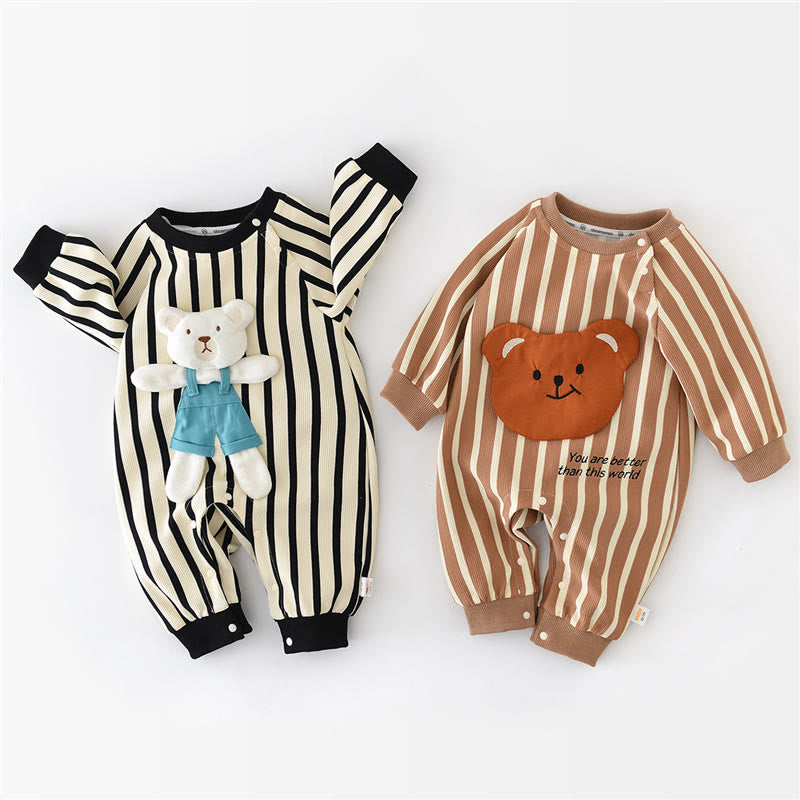 Baby Bear Striped Romper