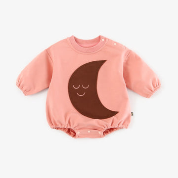 Baby Smiley Moon Crew Neck Bodysuit