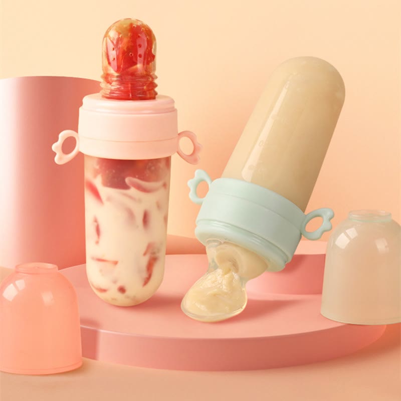 Baby Feeding Squeeze Bottle + Teether Feeder