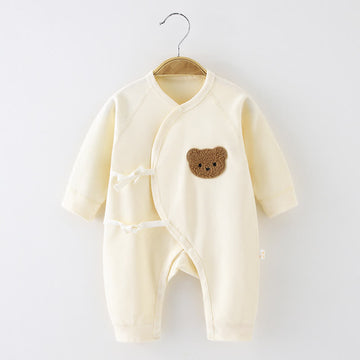 Baby Newborn Embroidered Bear Romper