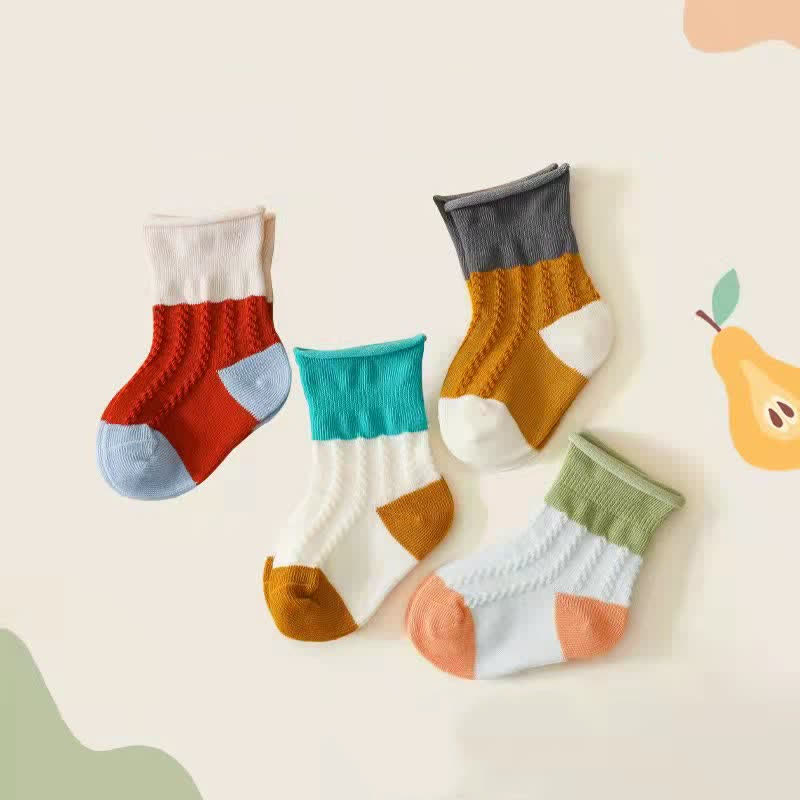 Baby Toddler Color Block Seamless Socks