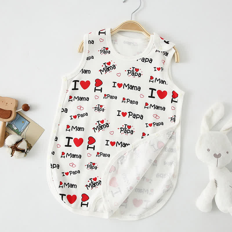 I LOVE PAPA MAMA Baby Heart Sleeping Bag