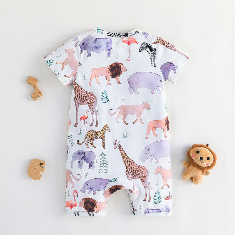 Baby Lovely Animal Crew Neck Romper