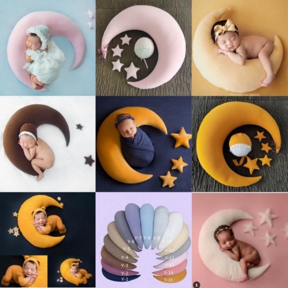 Newborn Pillow Moon Stars Photography Props