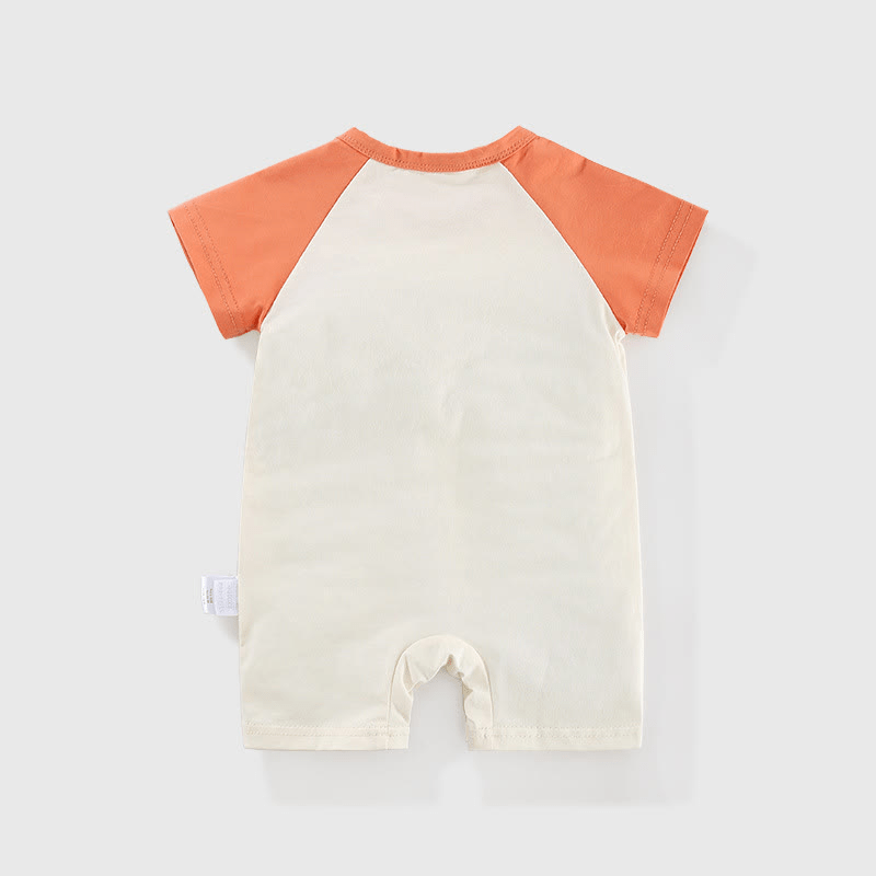 SMILE Baby Lion Color Block Romper