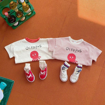 OCTOPUS Baby Crew Neck Striped Tee