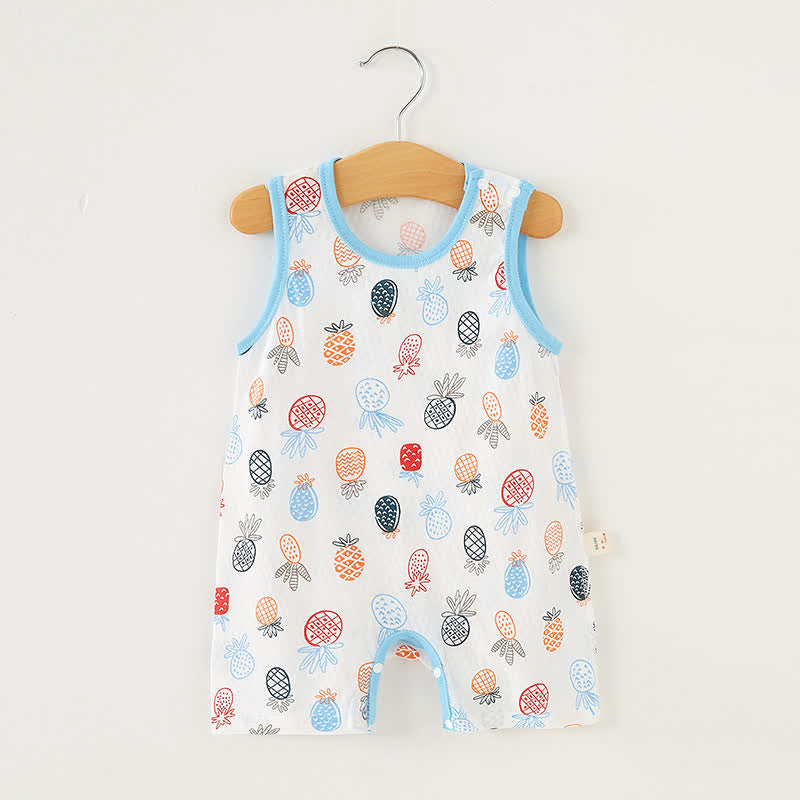 Baby Pineapple Thin Sleeveless Romper