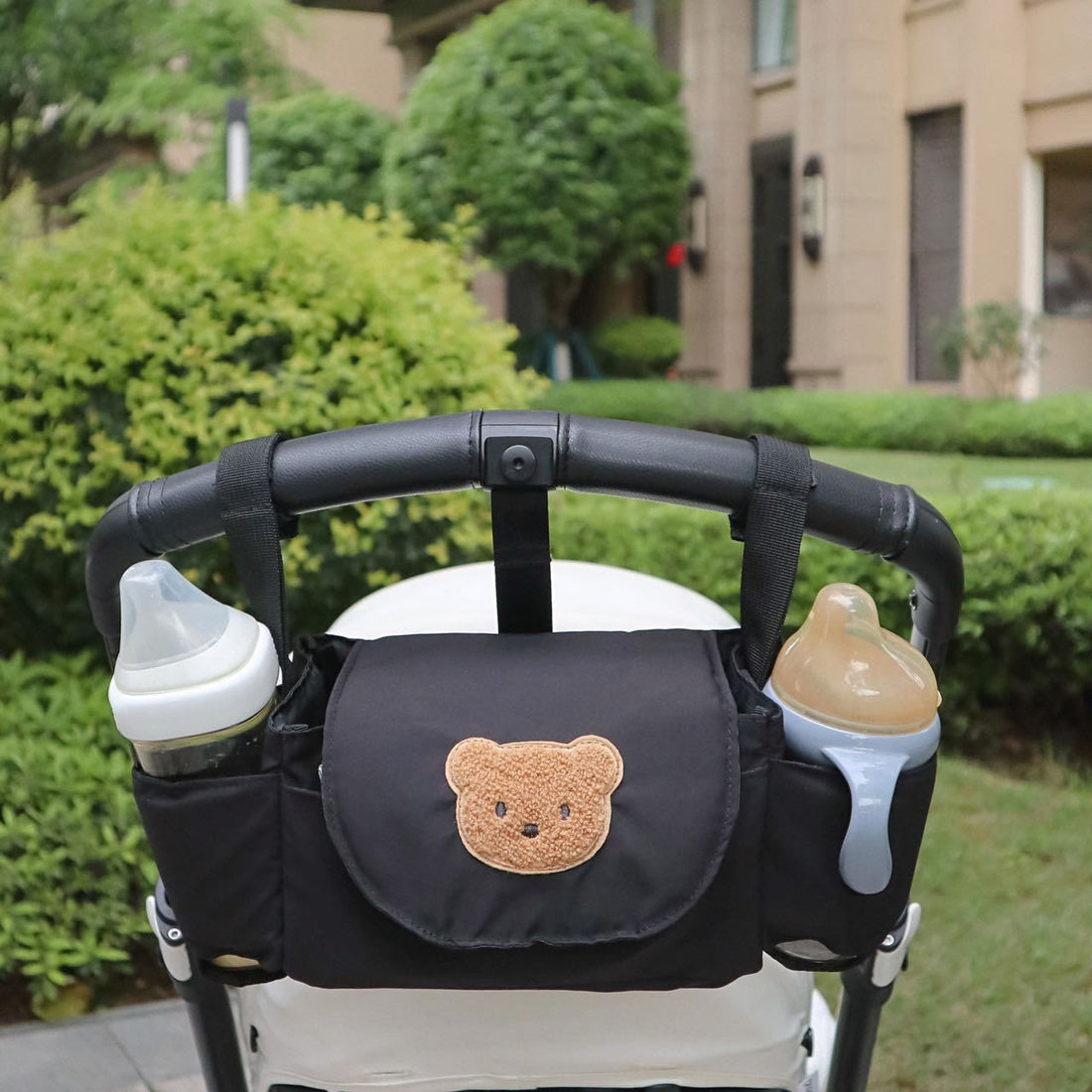 Embroidery Bear Stroller Diaper Bag