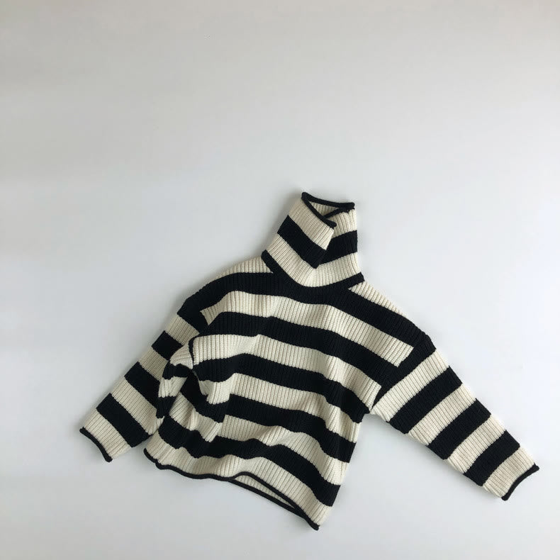 Toddler Boy Turtleneck Striped Sweater