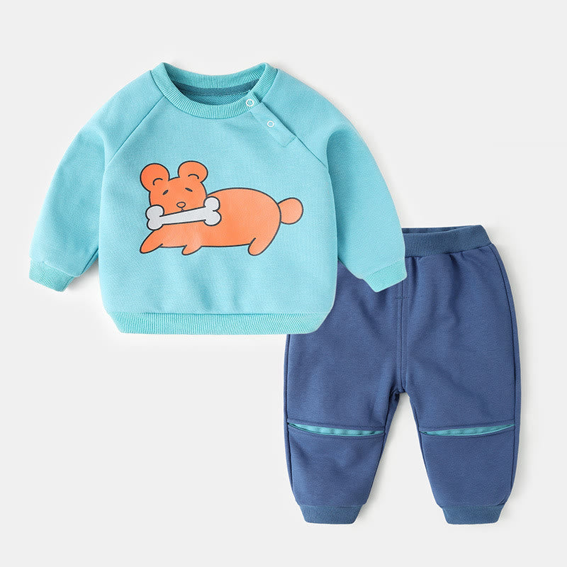 Baby Animal Colorful Sweatsuit 2 Pieces Set