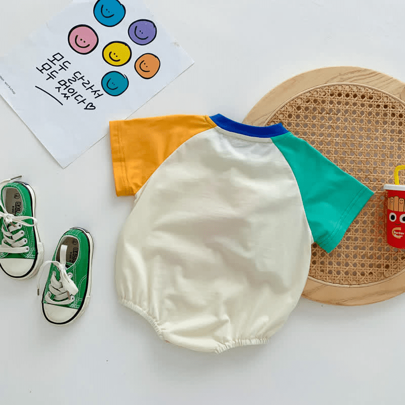 POTATO Baby Color Block Bodysuit