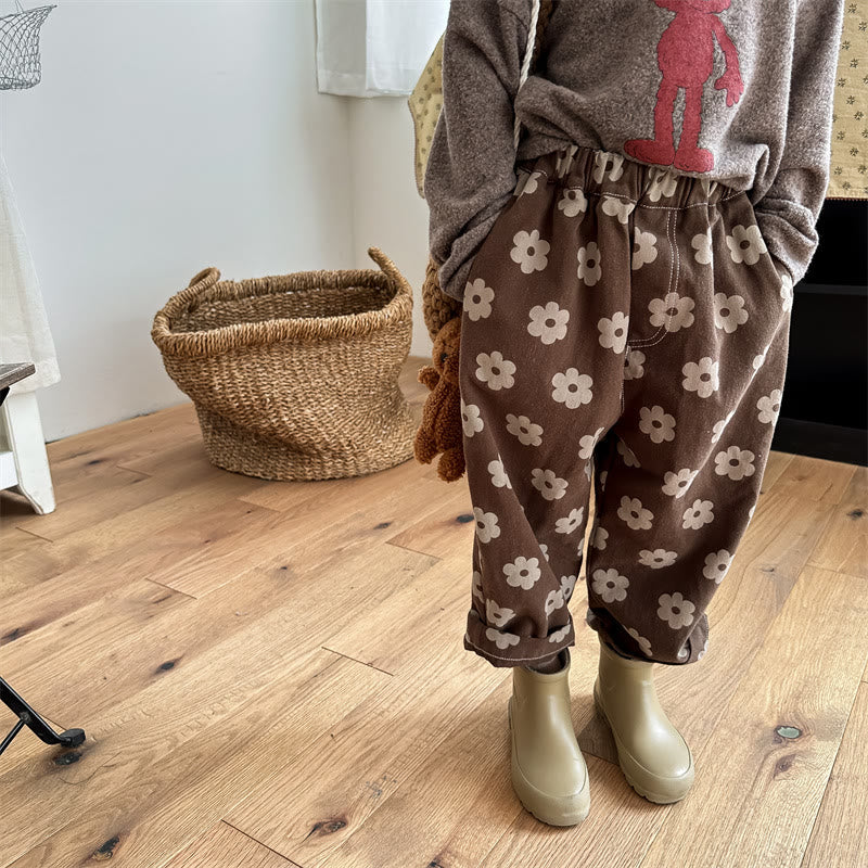 Toddler Flower Print Pants