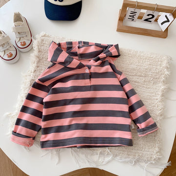 Toddler Girl Striped Hoodie