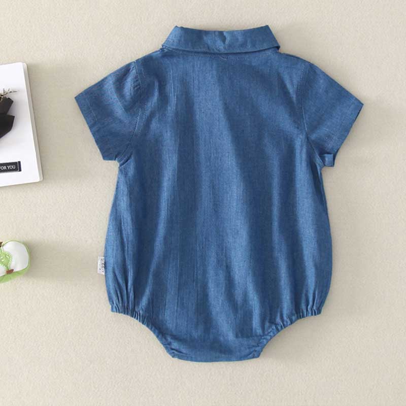 Baby Denim Polo Bodysuit