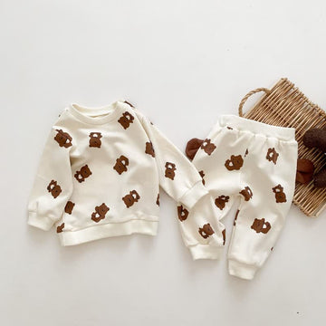 Baby Bear Bodysuit Sweatshirt Set