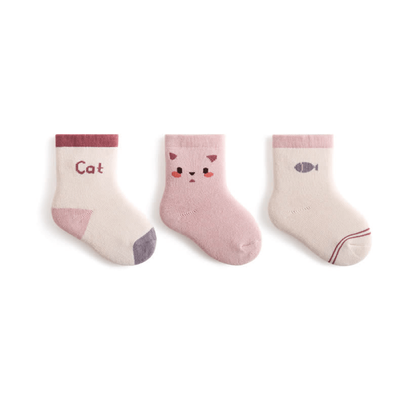 3 Pairs Baby Toddler Animal Warm Socks