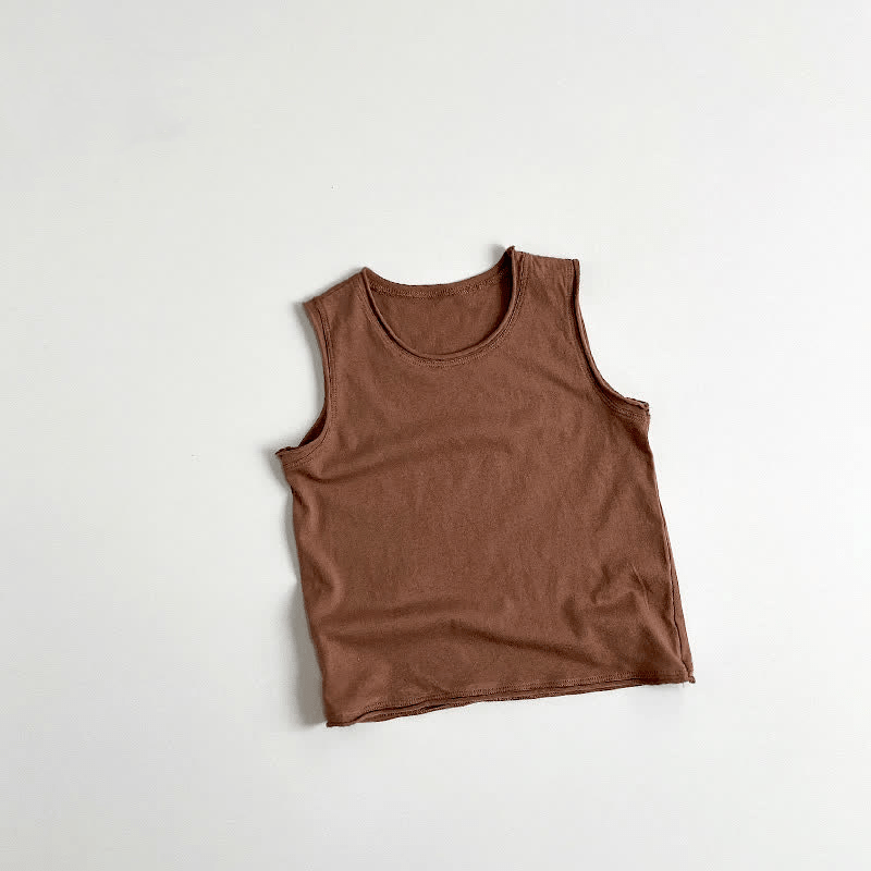 Toddler Boy Solid Color Loose Tank Top