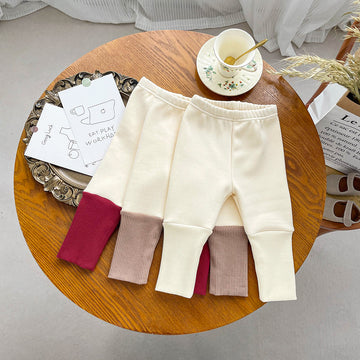 Baby Fleece Color Block Warm Leggings