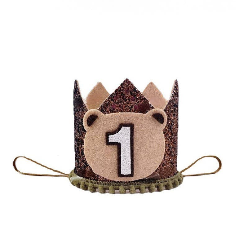 Baby 1st Birthday Party Animal Crown