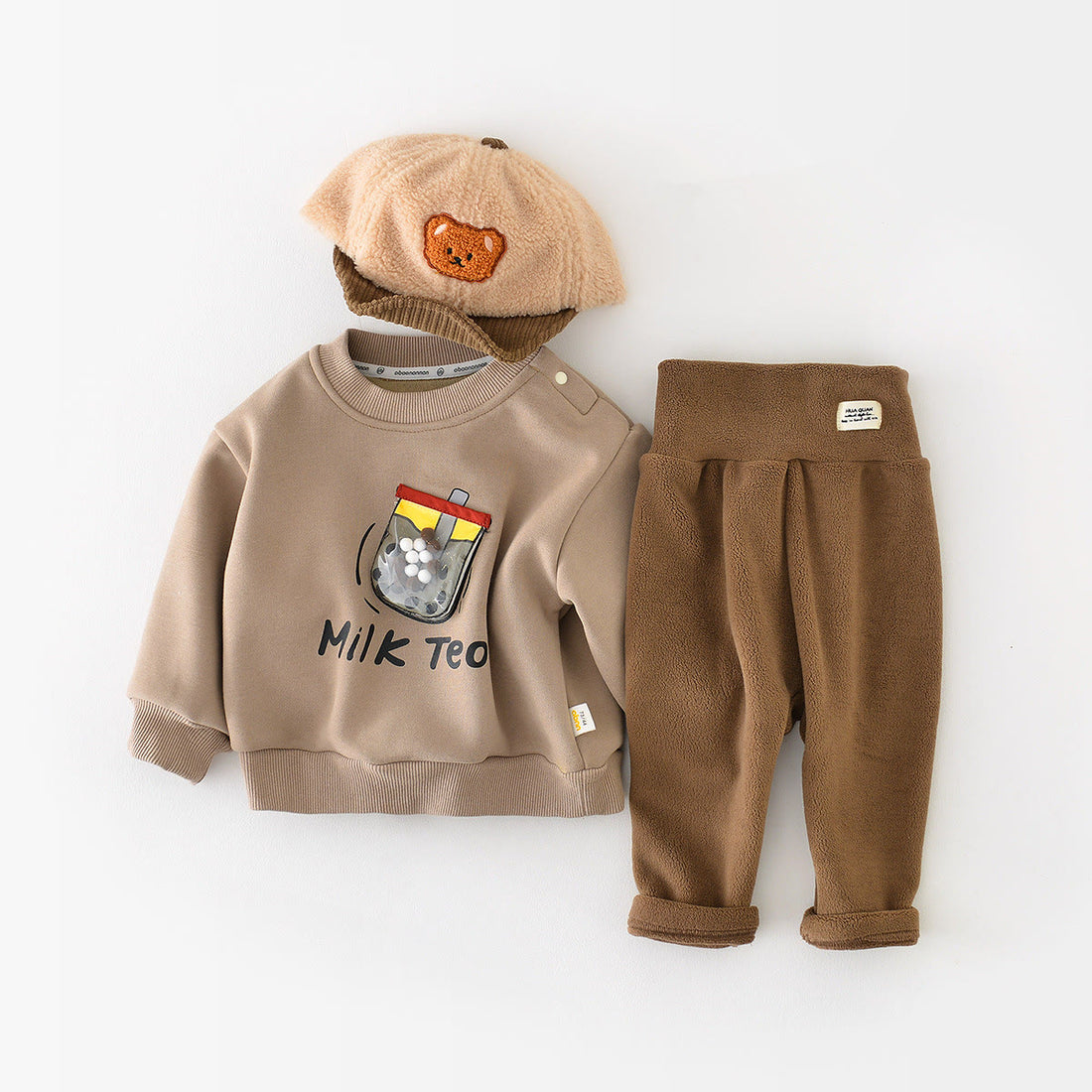 MILK TEO Baby Brown Lovely Sweatshirt