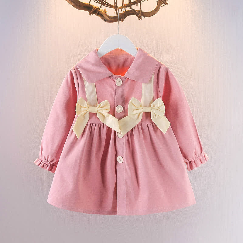 Baby Toddler Girl Collar Bows Dress