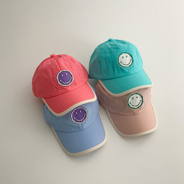 Toddler Embroidered Smiley Baseball Cap