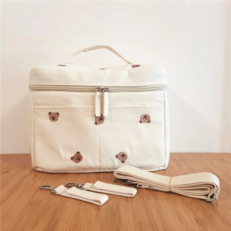 Beige Insulated Stroller Bag