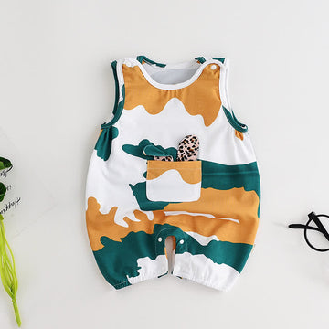 Baby Newborn Camo Rabbit Romper