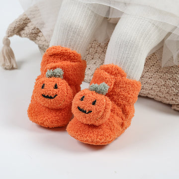 Baby Fleece 3D Pumpkin Floor Pre-walker Shoes