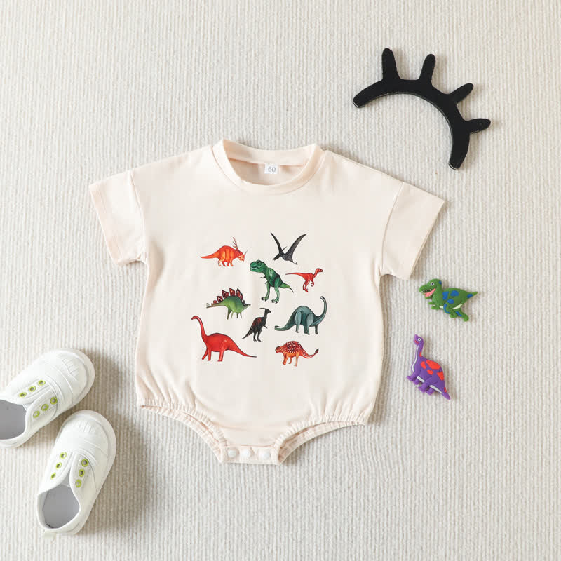 Baby Dino Newborn Loose Bodysuit