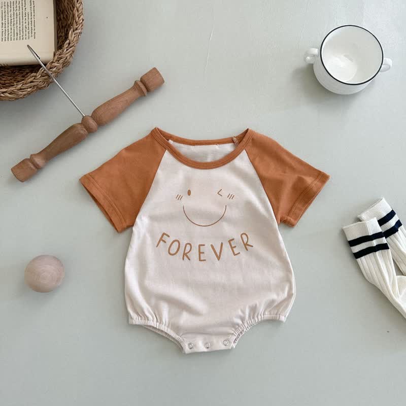 FOREVER Baby Smiley Crew Neck Bodysuit