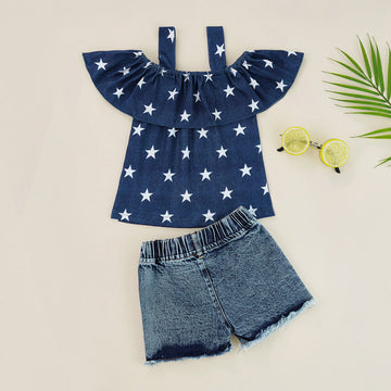 Toddler Girl Star Shirt and Shorts Set