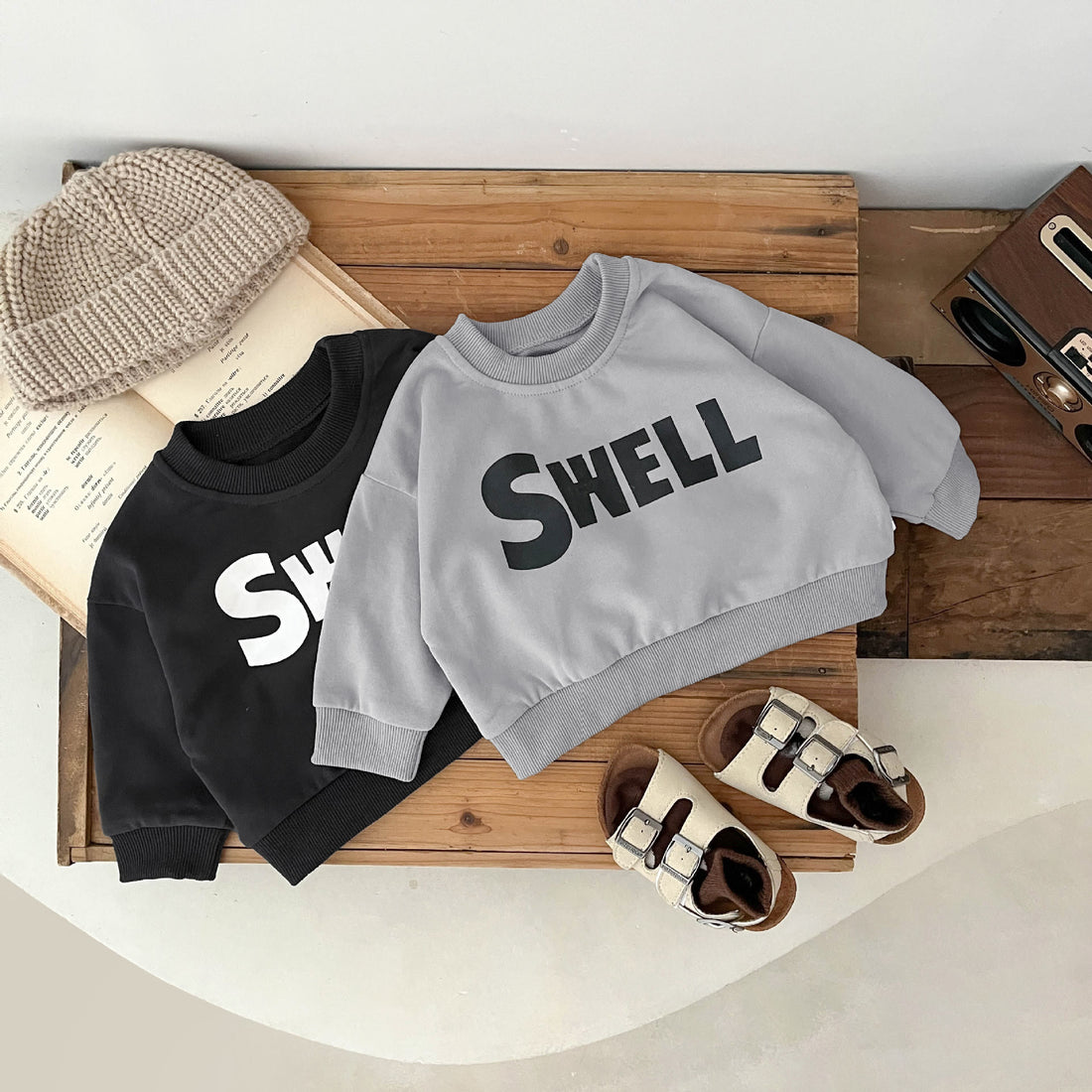 SWELL Baby Slogan Loose Sweatshirt