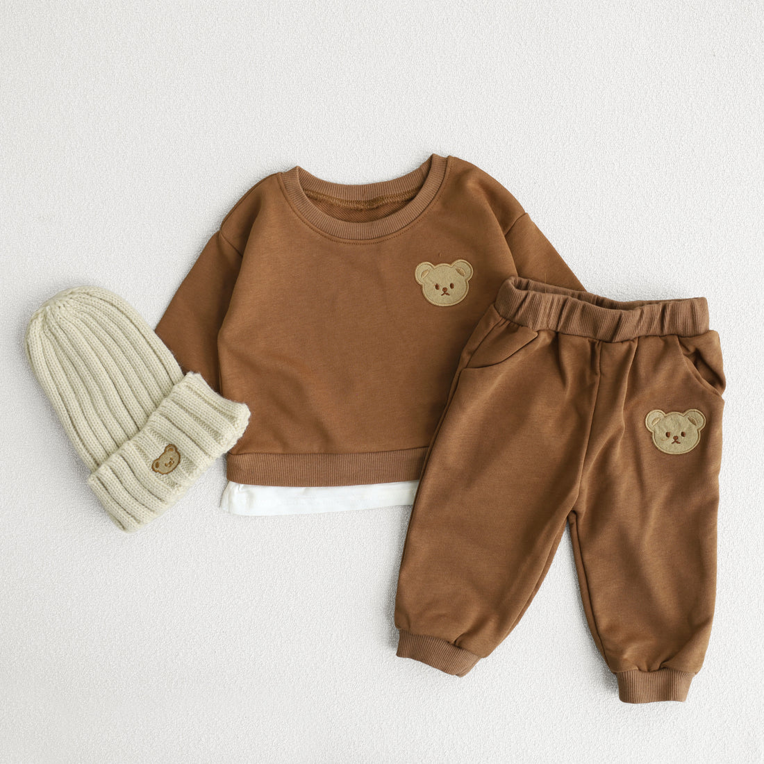 Baby Toddler Cute Bear Sweatshirt & Pants Set